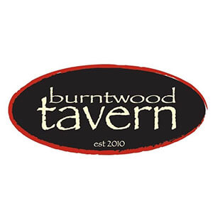 Burntwood Tavern Black Oval Logo Red Border