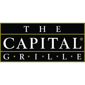 The Capital Grill Dark Logo White Letters and Yellow Accents