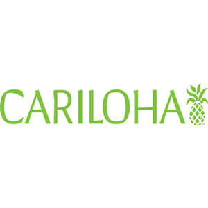Carihola White Logo Green Letters and a Pineapple