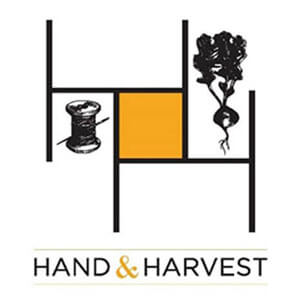 Hand and Harvest Logo With Threat Roll and Root Vegetable