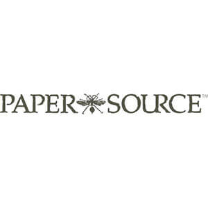 White Paper Source Logo Black Letters and Black Bee
