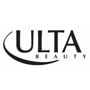 White Background Ulta Beauty Logo with Black Sweeping Line