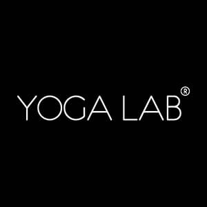 Black Yoga Lab Logo White Letters