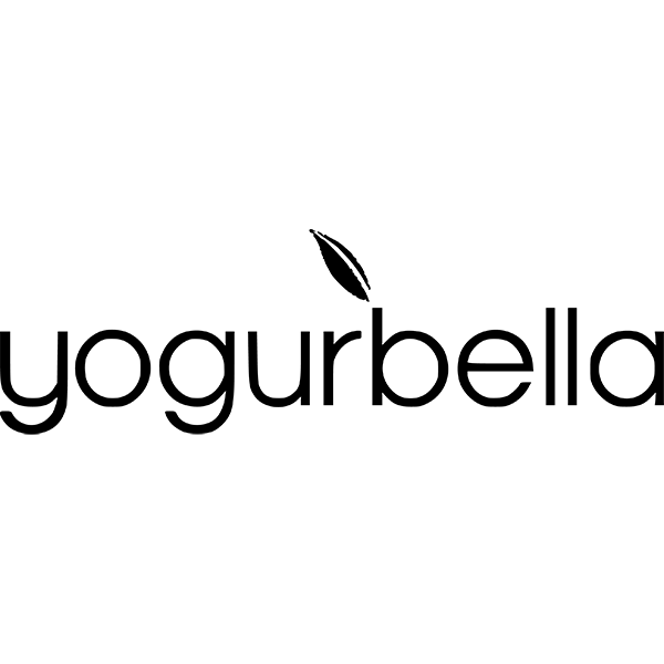 White yogurbella Logo With Leaf